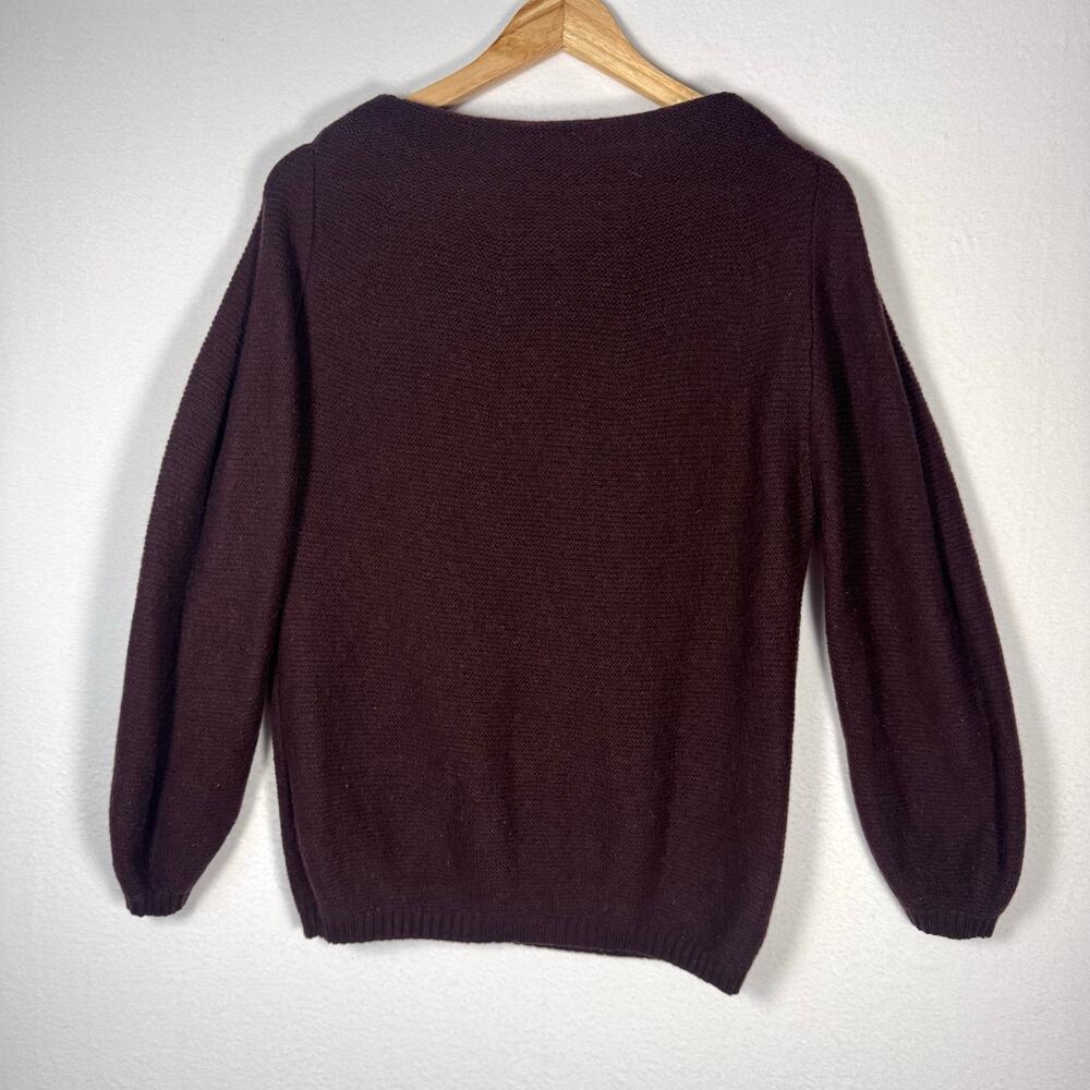 The Reset R Label Sweater Womens Brown Ribbed Wool Cashmere Size Large - Picture 2 of 6